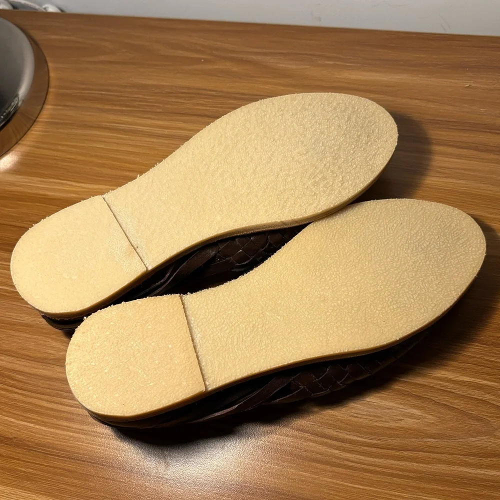 Redhawk Brown Leather Huaraches Sandals, Womens 7.5 - Picture 4 of 4